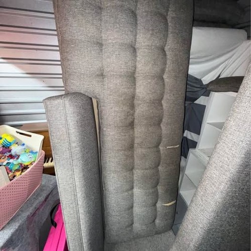 Matching piece gray tufted - matching, 2-piece