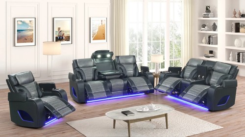 New led power recliner 3pc - new,