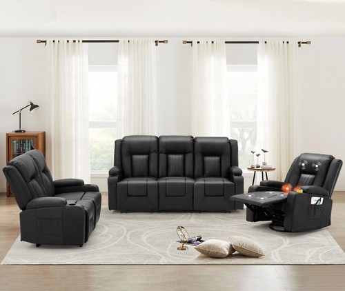 Piece leather reclining - pu,