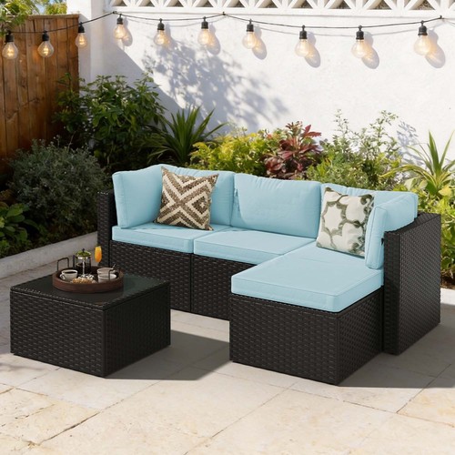 Piece black rattan - 3-piece,