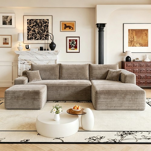 103 shaped boneless couch - u,