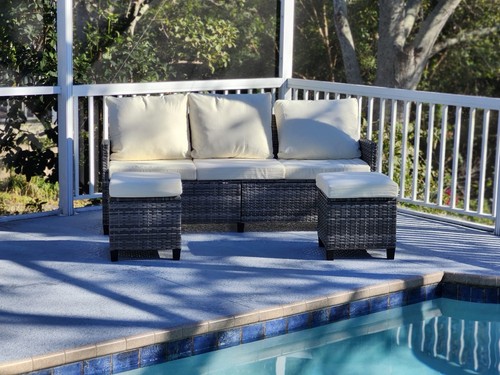 Piece outdoor gray - 3-piece, wicker