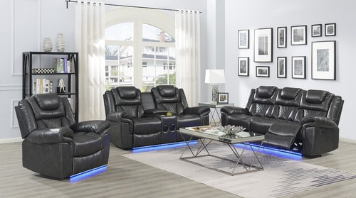 New led 3pc sofa - led, power