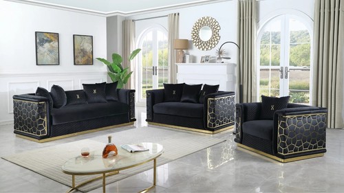 New 3pc black gold - new,