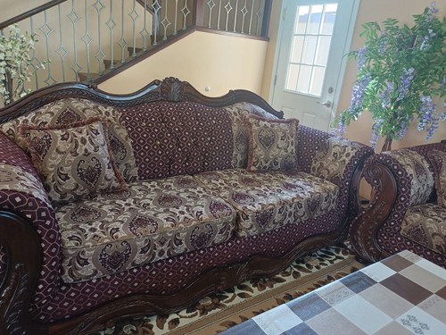 Traditional piece sofa set - 3,