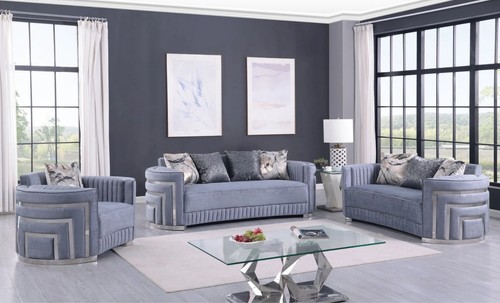 New 3pc gray silver - new,