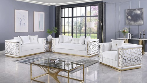 New 3pc white - new, gold